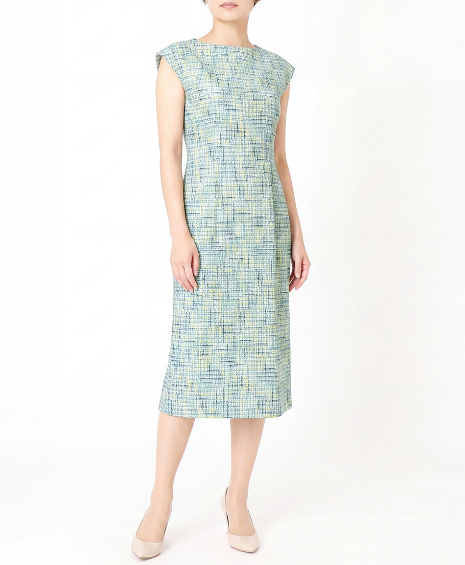 【web限定 50％OFF】Chroe ワンピース｜Viscotecs make your brand(ターコイズブルー-11号)