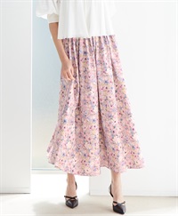 【web限定売り尽くし特価】GINA スカート Made With Liberty Fabric（AirPiece）｜Viscotecs make your brand(ピンク-9号)