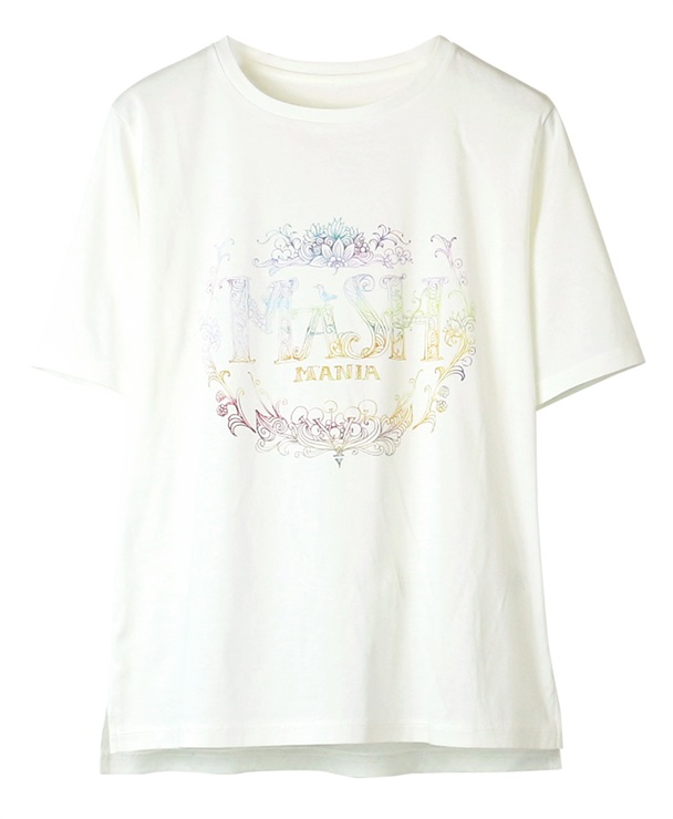 【30％OFF】mash mania　コットンTシャツ　Mashロゴ(ホワイト-F)