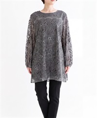 【web限定 50％OFF】パフスリーブブラウス（ラミュゼ）｜Viscotecs make your brand(ダークブラック-L)