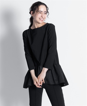 【web限定 60％OFF】Nene　チュニック｜Viscotecs make your brand(ブラック-S)