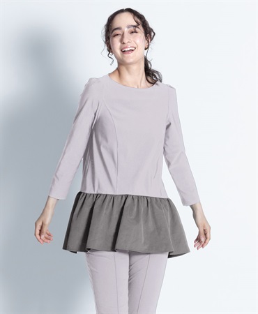 【web限定 60％OFF】Nene　チュニック｜Viscotecs make your brand(グレー-S)
