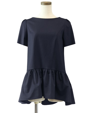 【web限定 60％OFF】Nene　半袖チュニック｜Viscotecs make your brand(ネイビー-S)