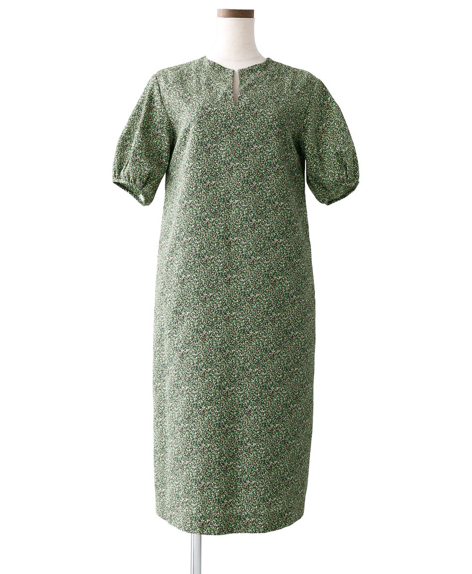 【web限定 50％OFF】Nuxe ワンピース Made With Liberty Fabric（AirPiece）｜Viscotecs make your brand(グリーン-9号)
