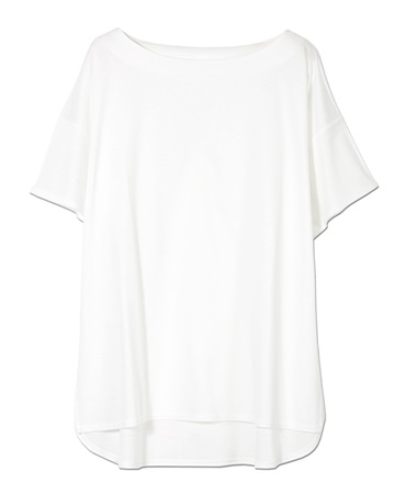mash mania　ボートネック半袖Tシャツ(ホワイト-M)