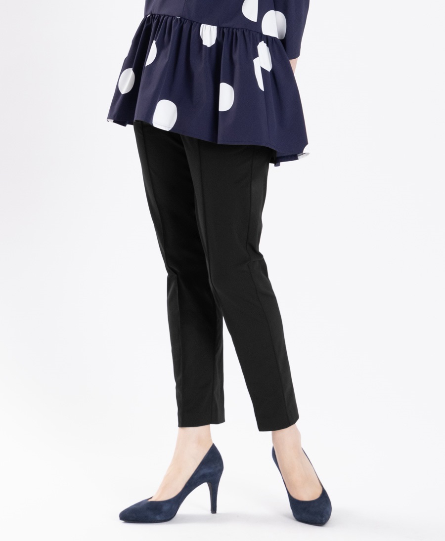 【web限定 50％OFF】Rope　ピンタックパンツ(裏起毛)｜Viscotecs make your brand(ブラック-S)