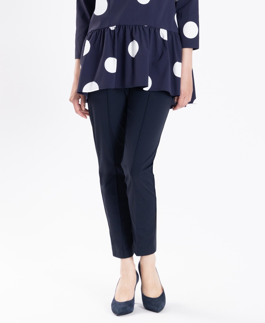 【web限定 50％OFF】Rope　ピンタックパンツ(裏起毛)｜Viscotecs make your brand(ネイビー-S)