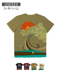 【web予約限定】THE MASH　復刻柄　半袖Tシャツ（ユニセックス）　北風と太陽【12月末より順次発送予定】