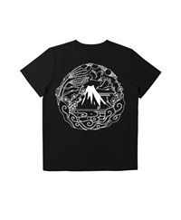 【web予約限定】THE MASH　復刻柄　半袖Tシャツ（ユニセックス）　富士山【12月末より順次発送予定】(ブラック-S)