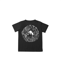 【web予約限定】THE MASH　復刻柄　半袖Tシャツ（キッズ）　富士山【12月末より順次発送予定】(ブラック-100)