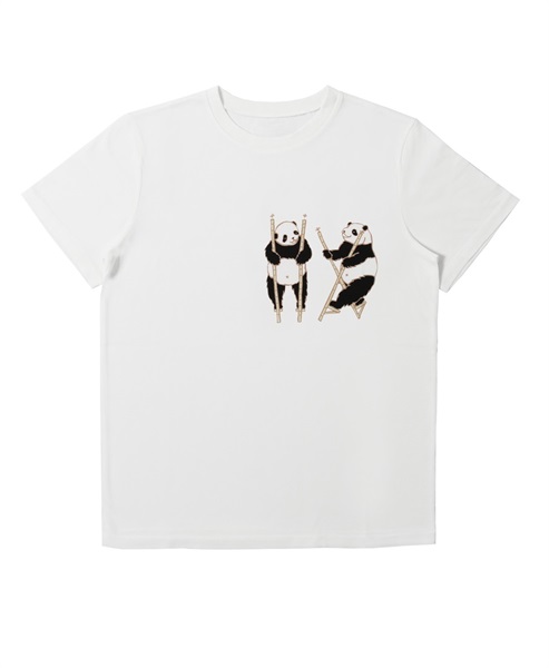 【web予約限定】THE MASH　復刻柄　半袖Tシャツ（ユニセックス）　パンダ【4月初旬お渡し】(ホワイト-S)
