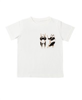 【web予約限定】THE MASH　復刻柄　半袖Tシャツ（キッズ）　パンダ【4月初旬お渡し】(ホワイト-100)