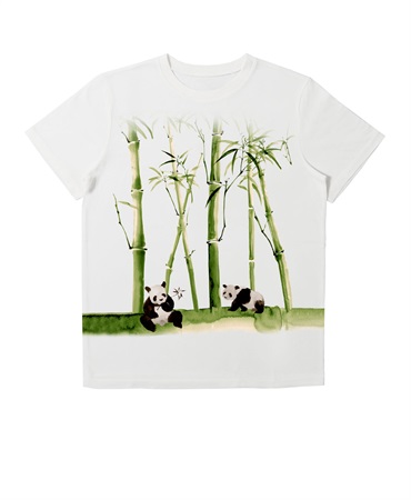 【web予約限定】THE MASH　復刻柄　半袖Tシャツ（ユニセックス）　パンダ【8月中旬お渡し】(ホワイト-S)