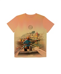 【web予約限定】THE MASH　復刻柄　半袖Tシャツ（ユニセックス）　INDIA【11月中旬お渡し】(オレンジ-S)