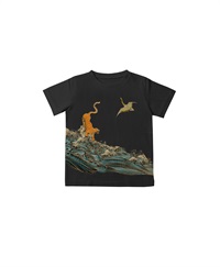 【web予約限定】THE MASH　復刻柄　半袖Tシャツ（キッズ）　ジャガー【11月中旬お渡し】(ブラック-100)