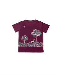 【web予約限定】THE MASH　復刻柄　半袖Tシャツ（キッズ）　レイクサイド【11月中旬お渡し】(バーガンディ-100)