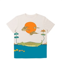 【web予約限定】THE MASH　復刻柄　半袖Tシャツ（ユニセックス）　ワニ【11月中旬お渡し】(オフホワイト-S)