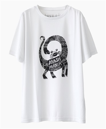 mash mania　恐竜Tシャツ　クビナガ・サポーター　(ホワイト-M)