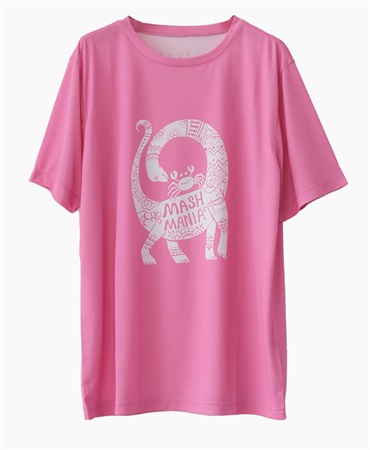 mash mania　恐竜Tシャツ　クビナガ・サポーター　(ピンク-M)