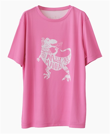 mash mania　恐竜Tシャツ　Tレックス・キャプテン　(ピンク-M)