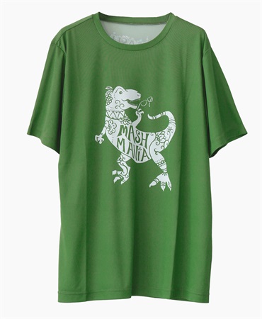 mash mania　恐竜Tシャツ　Tレックス・キャプテン　(カーキ-M)