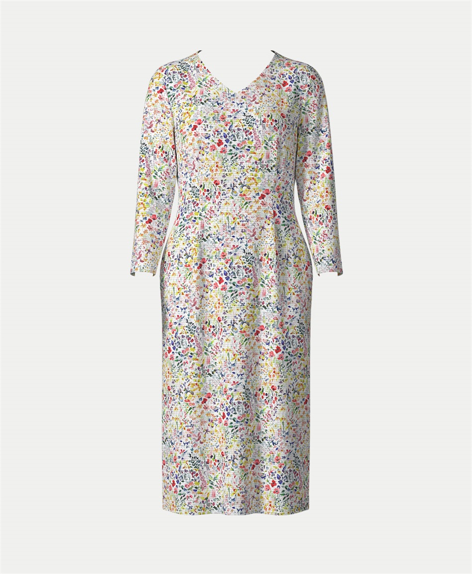 【オーダー】Chroe ワンピース Made With Liberty Fabric｜Viscotecs make your brand(ホワイト-5号)
