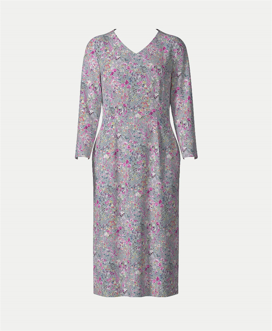 【オーダー】Chroe ワンピース Made With Liberty Fabric｜Viscotecs make your brand(グレー-5号)