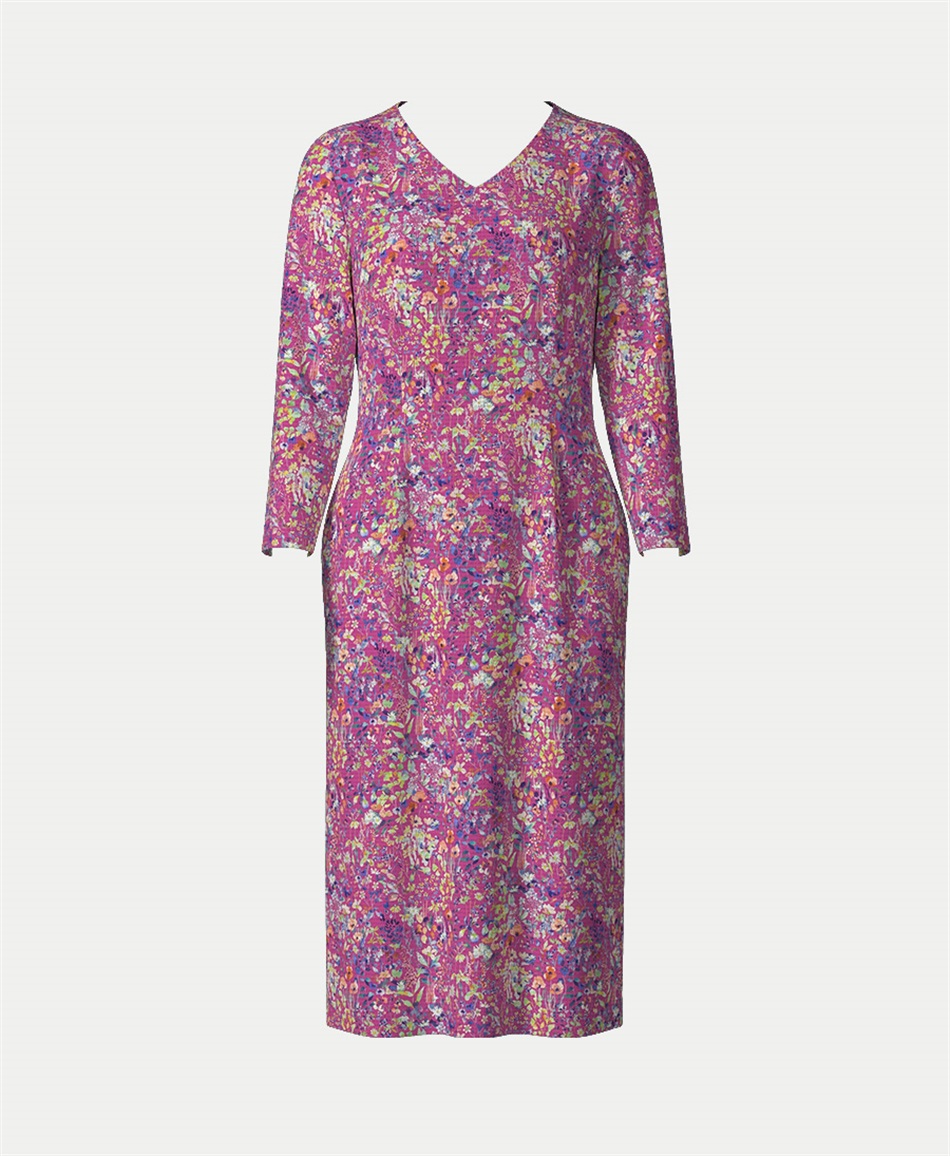 【オーダー】Chroe ワンピース Made With Liberty Fabric｜Viscotecs make your brand(ピンク-5号)