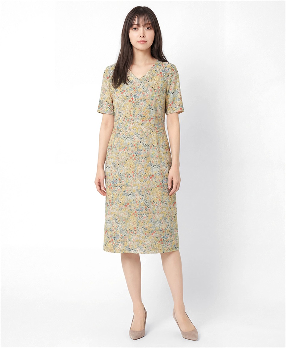 【オーダー】Chroe ワンピース Made With Liberty Fabric｜Viscotecs make your brand(クリーム-5号)