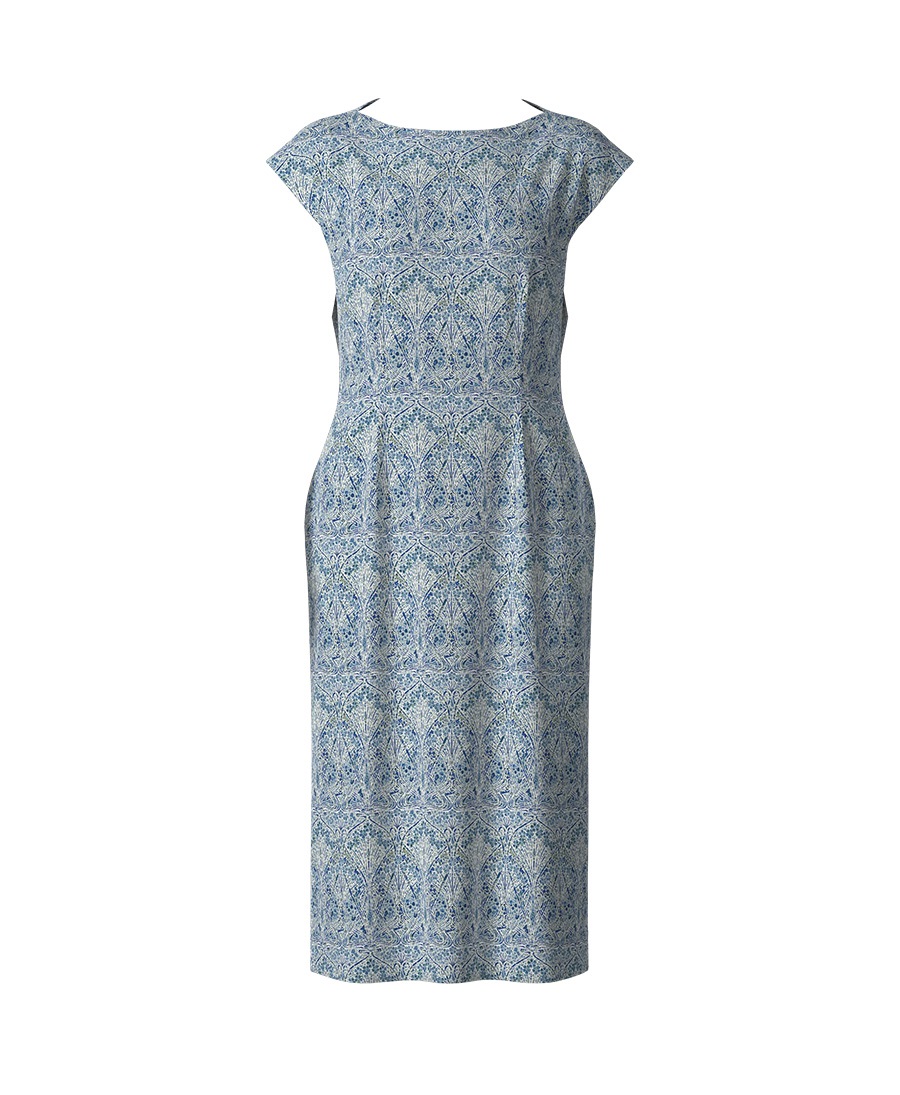 【オーダー】Chroe ワンピース Made With Liberty Fabric｜Viscotecs make your brand(グレー-5号)