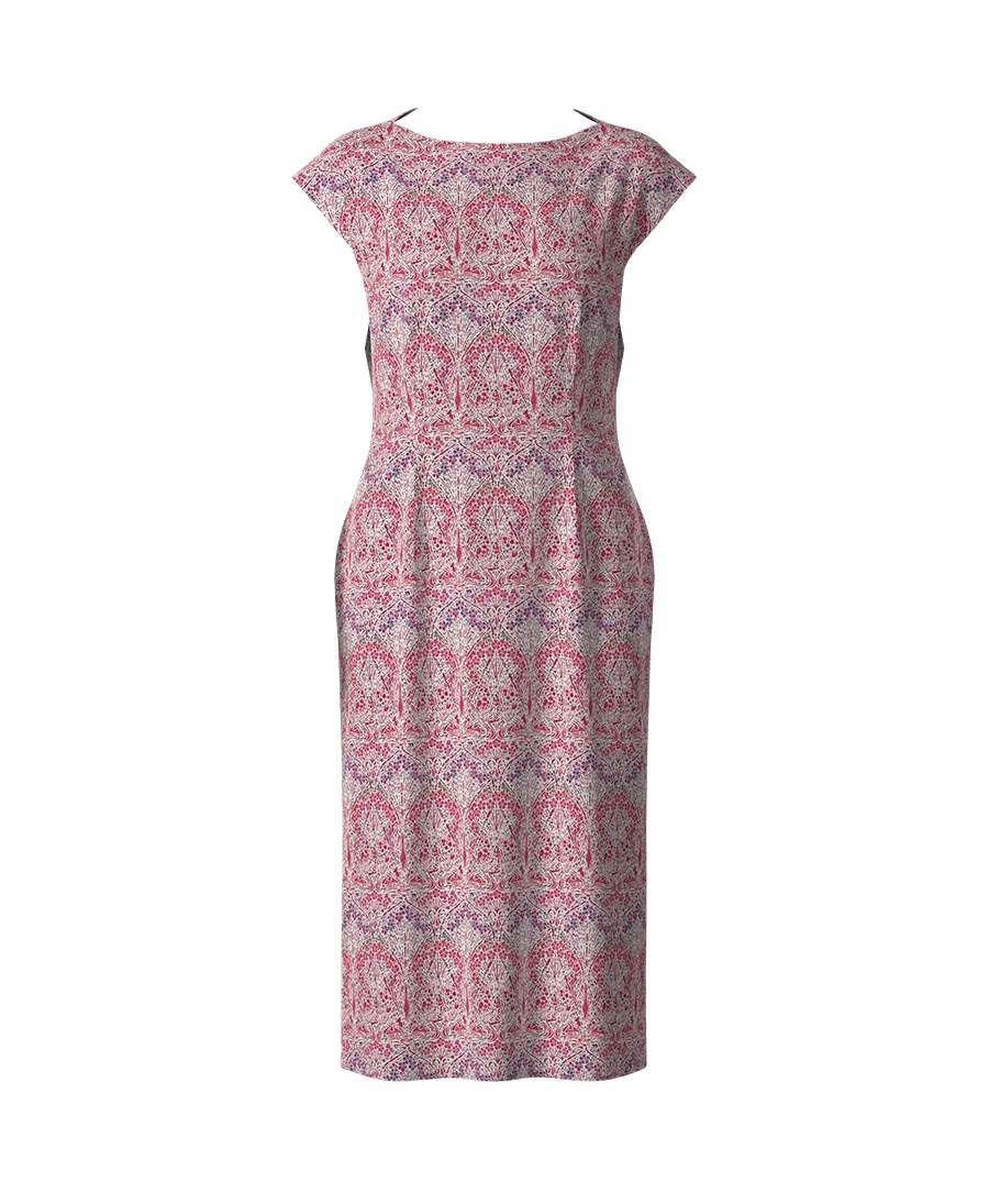 【オーダー】Chroe ワンピース Made With Liberty Fabric｜Viscotecs make your brand(ピンク-5号)