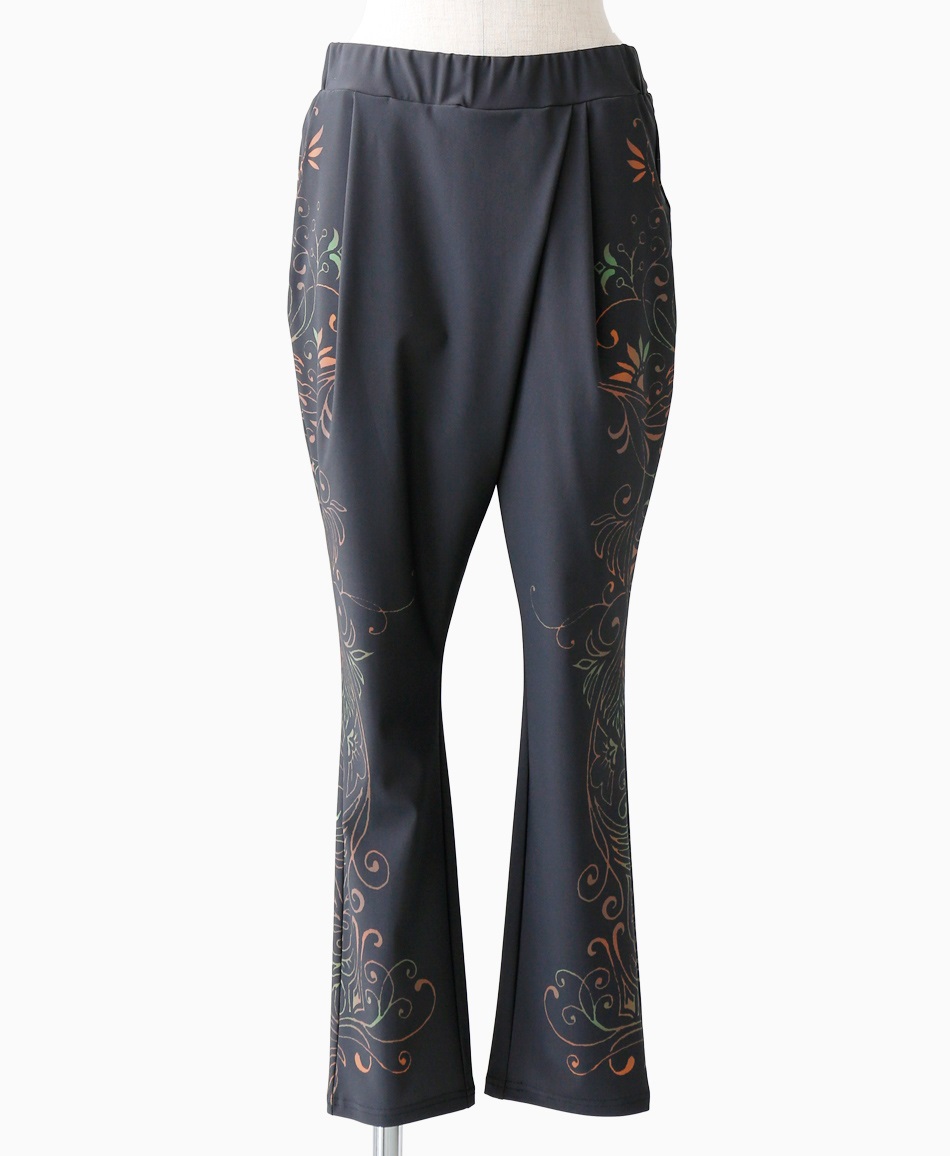 mash mania　ラップ風パンツ　ウニコ(ブラック-F)