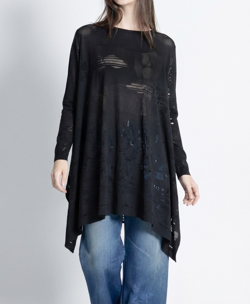 【web限定 40％OFF】mash mania　プリモーディアル　チュニック　モサイカ(ブラック-F)