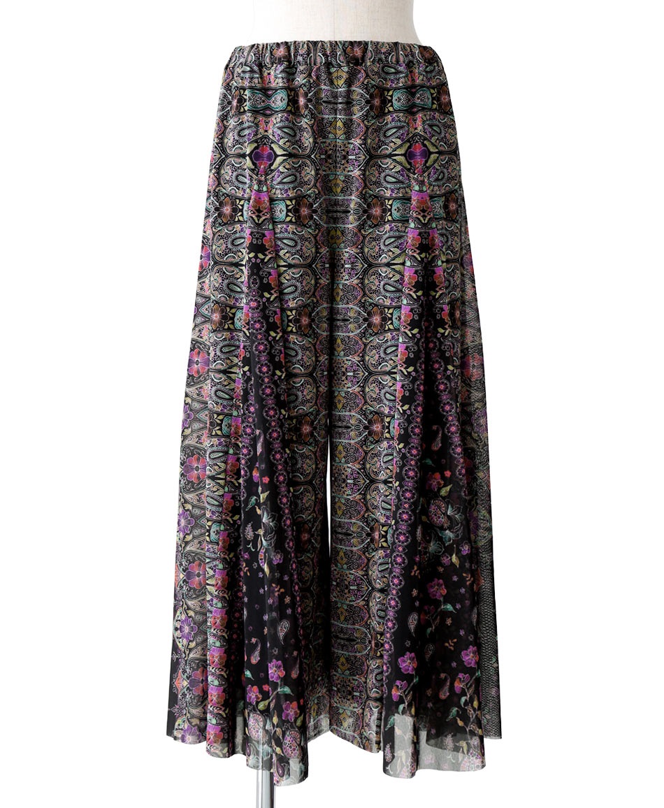 mash mania　チュールフレアーパンツ　グラナダ(ピンク-F)