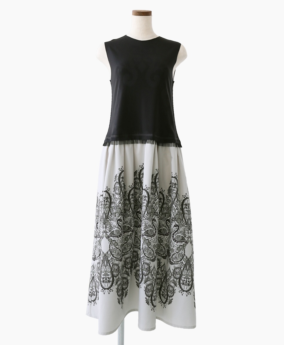 mash mania　プリモーディアル　ドッキングワンピース　レースフラミンゴ(ライトグレー-M)