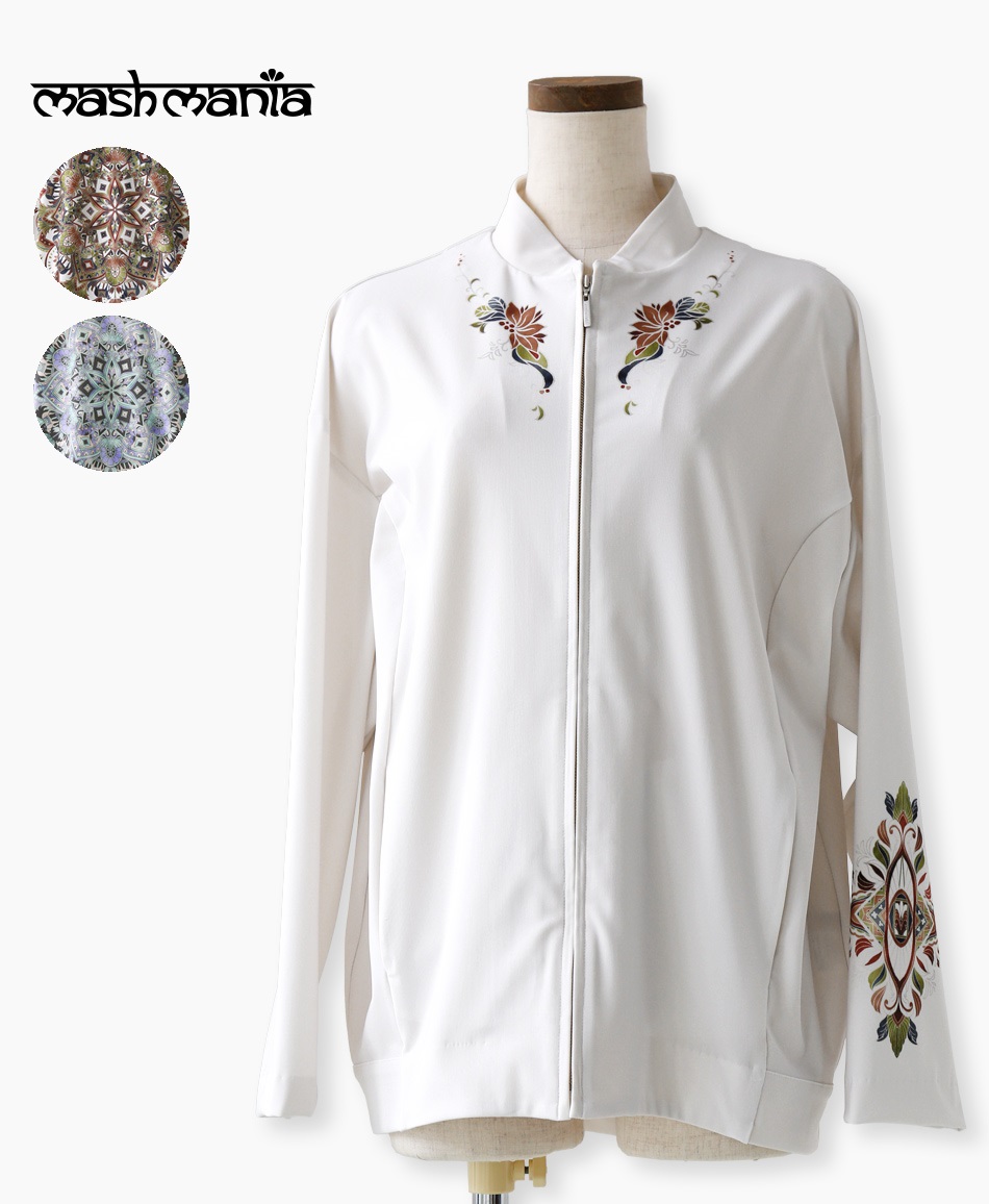 mash mania バックプリントZIPUPジャケット トロス