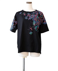 【予約受付中】mash mania　25周年記念Tシャツ　Happy Botanical【4月下旬より順次発送予定】(ブラック-M)
