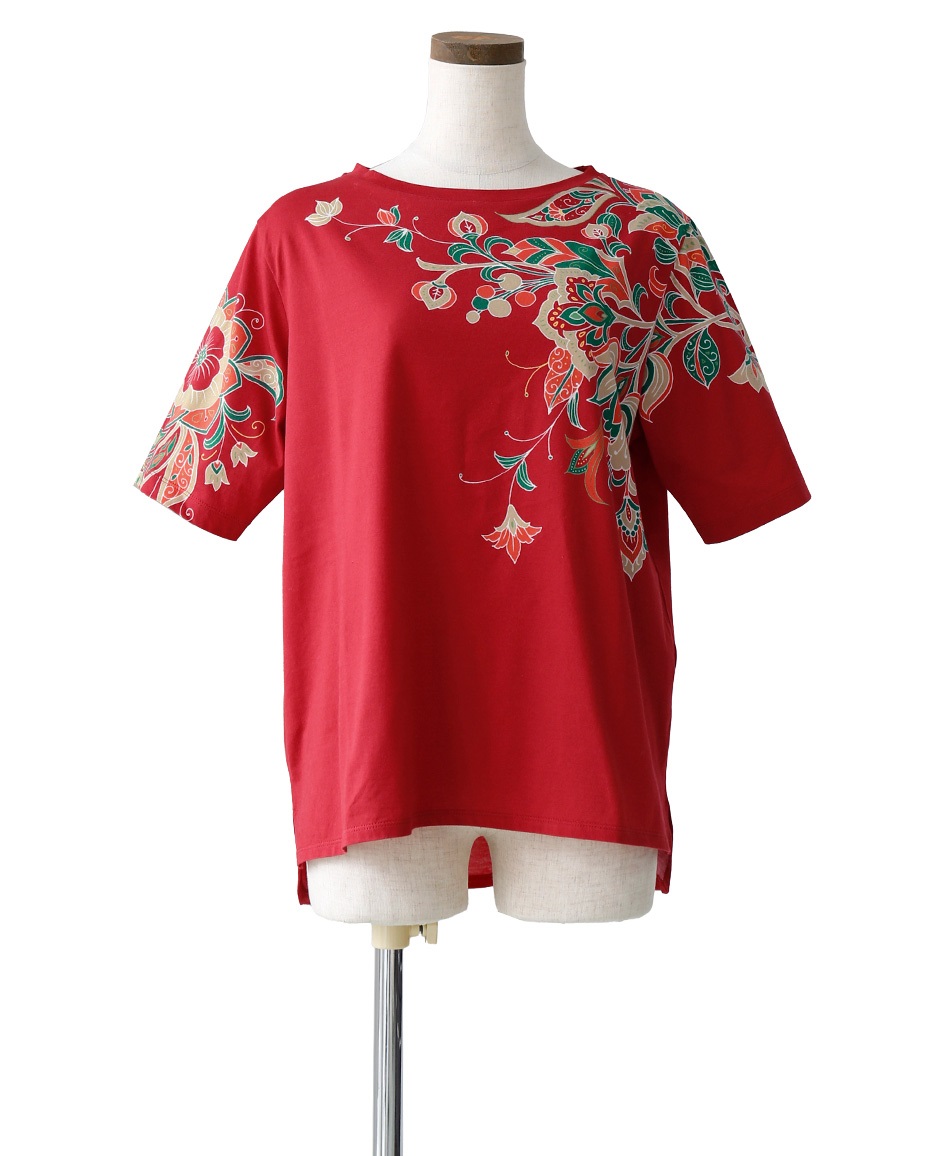 mash mania　Tシャツ　Happy Botanical(レッド-M)