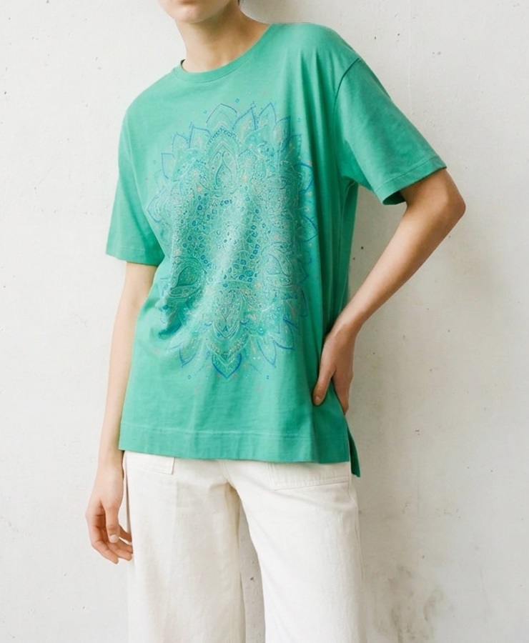 mash mania　オーバーサイズTシャツ　25Anniversary Circle(ミントグリーン-F)