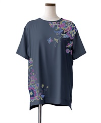 【予約受付中】mash mania　25周年記念オーバーサイズTシャツ　Happy Botanical【4月下旬より順次発送予定】(ネイビー-F)