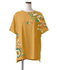 【予約受付中】mash mania　25周年記念オーバーサイズTシャツ　Happy Botanical【4月下旬より順次発送予定】(マスタード-F)