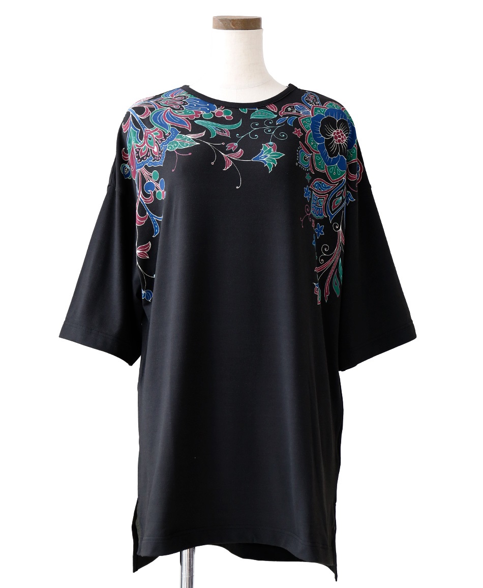 mash mania　チュニック　Happy Botanical(ブラック-F)