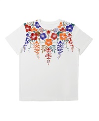 【web予約限定】THE MASH　復刻柄　半袖Tシャツ（ユニセックス）ツリバナ【6月末より順次発送予定】(ホワイト-S)
