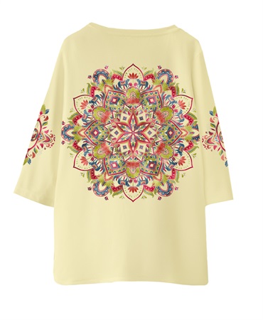 mash mania　7分袖Tシャツ　トロス(イエロー-M)