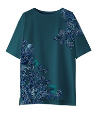 【予約受付中】mash mania　オーバーサイズTシャツ　バーディング【7月下旬より順次発送予定】(ブルー-F)