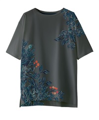 【予約受付中】mash mania　オーバーサイズTシャツ　バーディング【7月下旬より順次発送予定】(グレー-F)