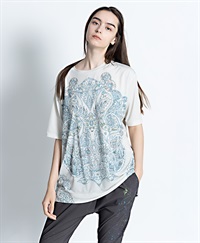 【予約受付中】mash mania　オーバーサイズTシャツ　レースフラミンゴ【7月下旬より順次発送予定】(ホワイト-F)