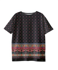 【web予約限定】THE MASH　復刻柄　オーバーサイズTシャツ　フラワーアニマル【9月中旬より順次発送予定】(ブラック-M)