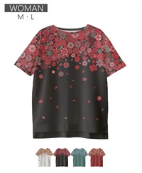 【web予約限定】THE MASH　復刻柄　オーバーサイズTシャツ　花吹雪【9月中旬より順次発送予定】