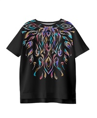 【web予約限定】THE MASH　復刻柄　オーバーサイズTシャツ　ペインティング【9月中旬より順次発送予定】(ブラック-M)